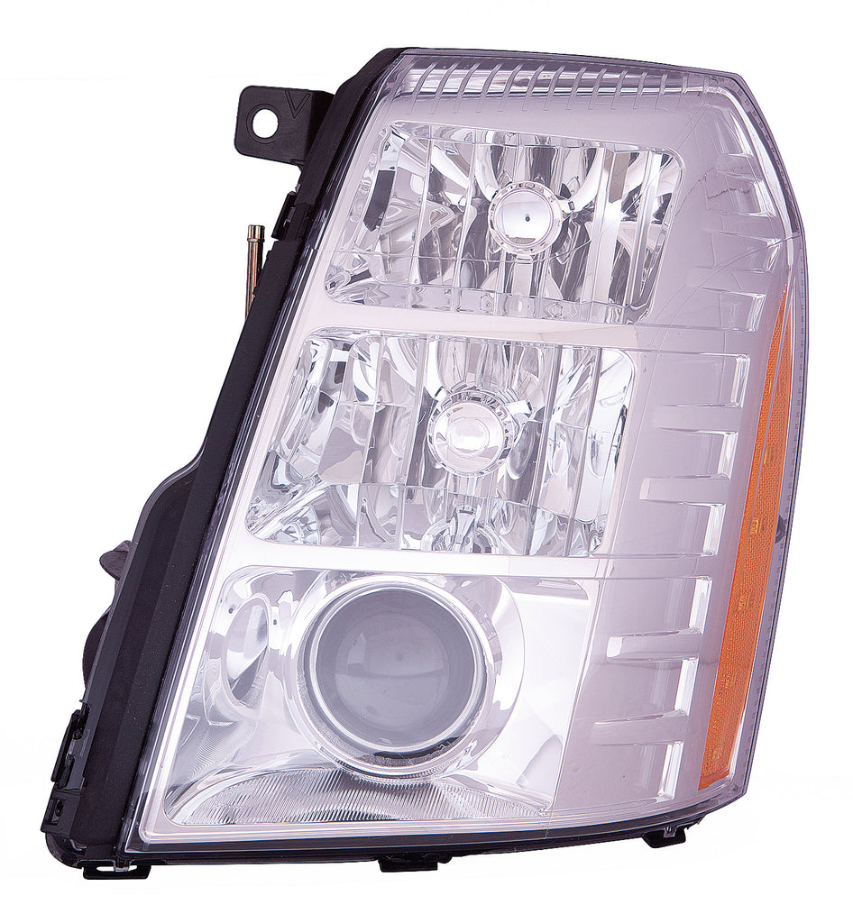 For Cadillac Escalade/ ESV/ Chevrolet Tahoe/ GMC Yukon 2009 10 11 12 13 2014/ Hybrid 2009 10 11 12 2013 Headlight w/ HID(2009 2ND DESIGN)Driver Side CAPA Certified 20806108 GM2502348C