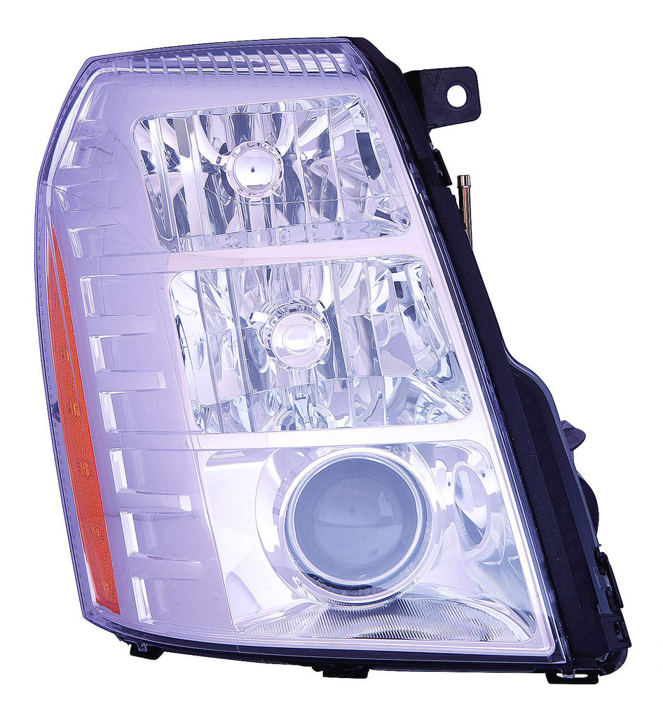 For Cadillac Escalade/ ESV/ Chevrolet Tahoe/ GMC Yukon 2009 10 11 12 13 2014/ Hybrid 2009 10 11 12 2013 Headlight w/ HID(2009 2ND DESIGN)Passenger Side CAPA Certified 20806109 GM2503348C