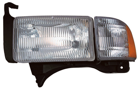 For Dodge Ram Pickup 1994 95 96 97 1998/ 1999 00 01 2002(w/o Sport Pkg) Headlight Combination. Driver Side 55076749AO CH2502101