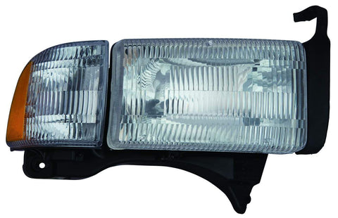 For Dodge Ram Pickup 1994 95 96 97 1998/ 1999 00 01 2002(w/o Sport Pkg) Headlight Combination. Passenger Side CAPA Certified 55076748AO CH2503101C