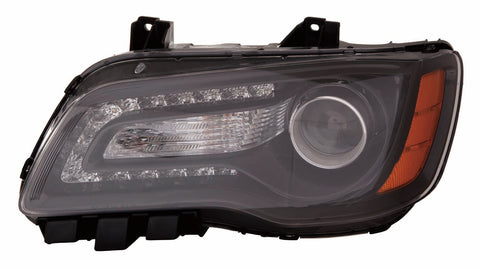 For Chrysler 300 Sedan 2012 13 2014 Headlight Halogen Black Bezel Driver Side CAPA Certified 68085417AF CH2502235C
