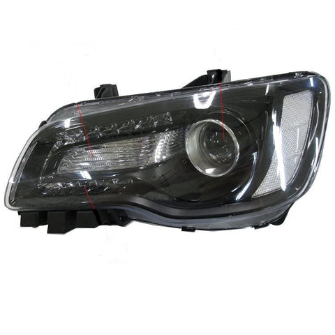 For Chrysler 300 2015 16 2017 Headlight Halogen Black Bezel Driver Side CAPA Certified 68214383AD CH2502269C