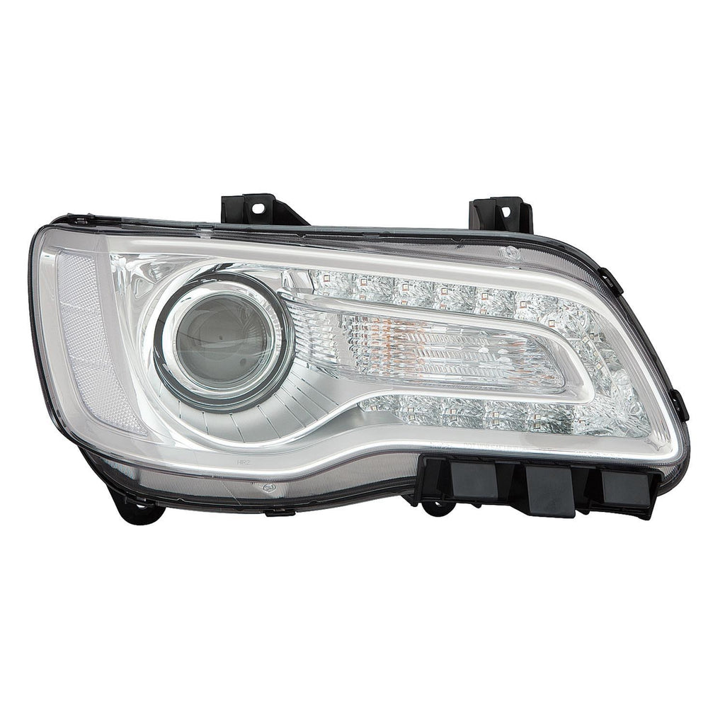 For Chrysler 300 2015 16 2017 Headlight Halogen Chrome Bezel Passenger Side CAPA Certified 68196276AD CH2503268C
