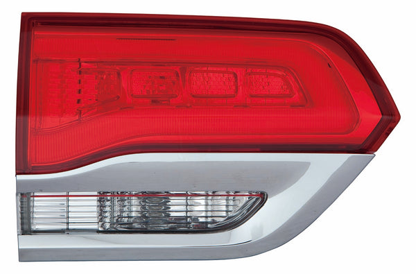 For Jeep Grand Cherokee WK 2014-2022 Back Up Light Inner w/o PLATINUM INSERT LAREDO/ Limited/ Limited X/ OVERLAND/ SUMMIT/ ALTITUDE/ LAREDO E/ LAREDO X 1 Chrome Driver Side CAPA Certified 68110047AH CH2802105C