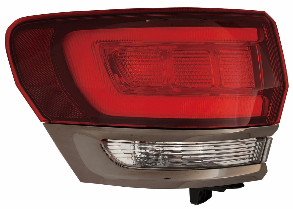 For Jeep Grand Cherokee 2014 15 16 17 18 2019 Tail Light LAREDO/ Limited/ OVERLAND/ SUMMIT w/o PLATINUM INSERT SILVER Driver Side CAPA Certified 68289997AA CH2804118C