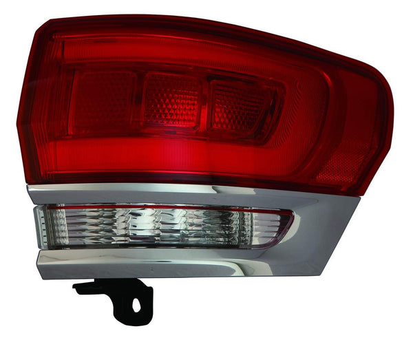For Jeep Grand Cherokee 2014 15 16 17 18 19 20 21 2022 Tail Light Outer w/o PLATINUM INSERT LAREDO/ Limited/ OVERLAND/ SUMMIT Chrome Passenger Side 68110016AG CH2805106