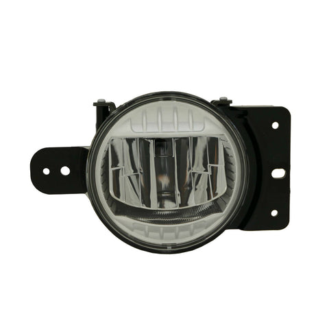 For Jeep Wrangler JL 2021 22 23 24 2025/ 4XE PLUGIN 2021 22 23 2024 Fog Light LED BLACK BUMPER Passenger Side CAPA Certified 68504496AA CH2593171C