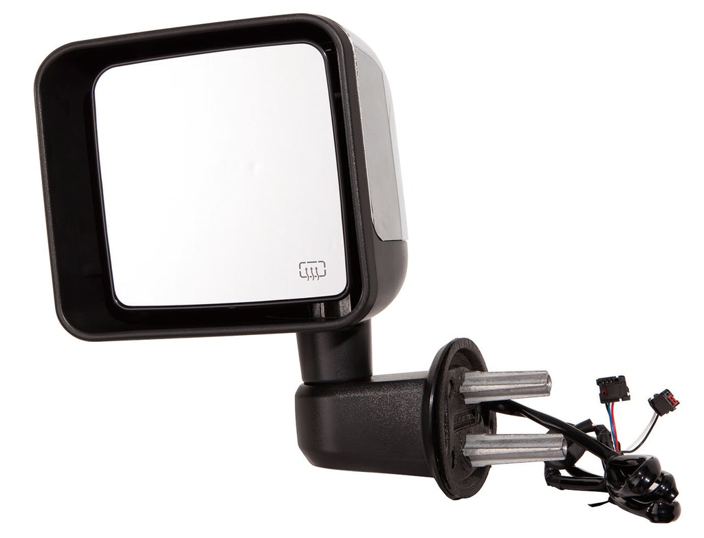 For Jeep Wrangler 2014 15 16 17 2018 Power Heated Mirror w/ TWO CONNECTORS Driver Side (Chrome) 68249845AA+68125585AA CH1320391