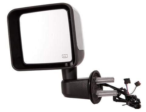 For Jeep Wrangler 2014 15 16 17 2018 Power Heated Mirror w/ TWO CONNECTORS Driver Side (Chrome) 68249845AA+68125585AA CH1320391