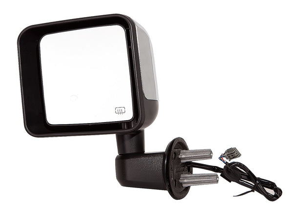 For Jeep Wrangler 2014 Power Heated Mirror w/oNE CONNECTOR Driver Side (Chrome) 68204245AA+68125585AA CH1320389