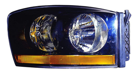 For Dodge Ram 2006 Headlight w/ Black Bezel(1500 Mega Cab/ 2500/ 3500 06) Passenger Side CAPA Certified 55372814AB CH2519115C