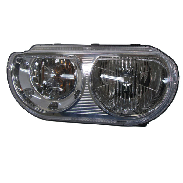 For Dodge Challenger 2008 09 10 11 12 13 2014 Headlight Halogen Black Bezel Driver Side  CH2502358
