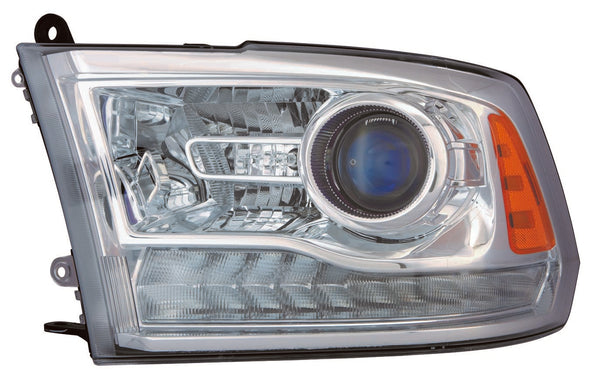 For Ram 1500 Pickup 2013-2012/ 14/ 14/ Ram 2500/ 3500 Pickup 2013 14 2015 Headlight Projector Chrome Driver Side CAPA Certified 68093217AD CH2502244C