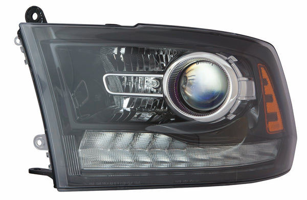 For Ram Ram 1500/ 2500 Pickup 2013 2014/ Ram 3500 Pickup 2013 14 2015 Headlight Projector Black Driver Side CAPA Certified 68093221AD CH2502245C