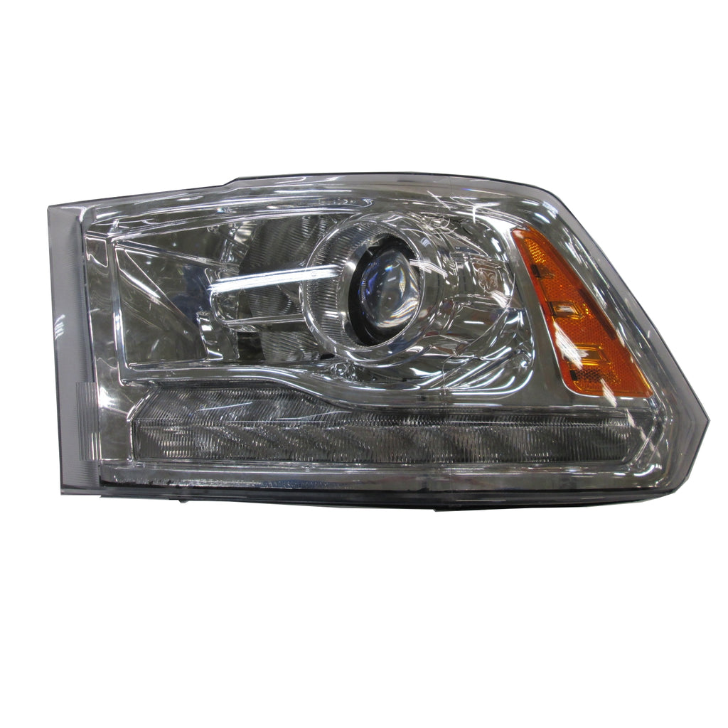 For Ram Ram 1500/ 2500/ 3500 Pickup 2016 17 18 19 20 2021 Headlight Projector Chrome Driver Side 68324941AD CH2502290
