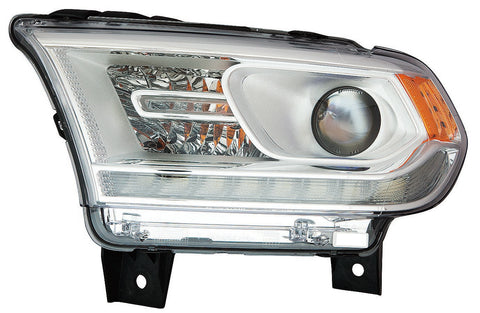 For Dodge Durango 2014 2015 Headlight w/ DRL Chrome Trim Driver Side CAPA Certified 68184823AK CH2502257C