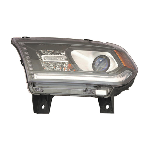 For Dodge Durango 2016 17 18 19 2020 Headlight Halogen w/o LED Lamp w/o DRL Black Trim Driver Side 68299135AF CH2502302