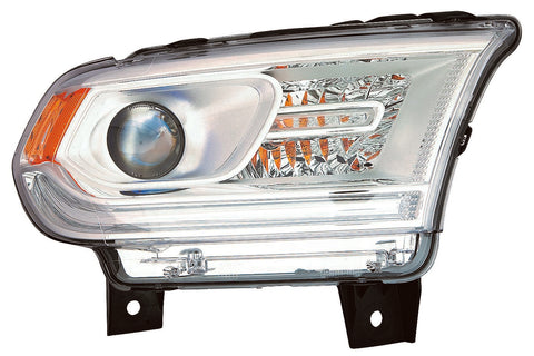For Dodge Durango 2014 2015 Headlight Halogen w/o LED Chrome Passenger Side CAPA Certified 68188730AH CH2503256C