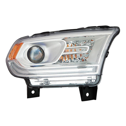 For Dodge Durango 2016 17 18 19 2020 Headlight Halogen w/o LED Lamp Chrome Trim w/o LOGO Passenger Side CAPA Certified 68299136AE CH2503303C