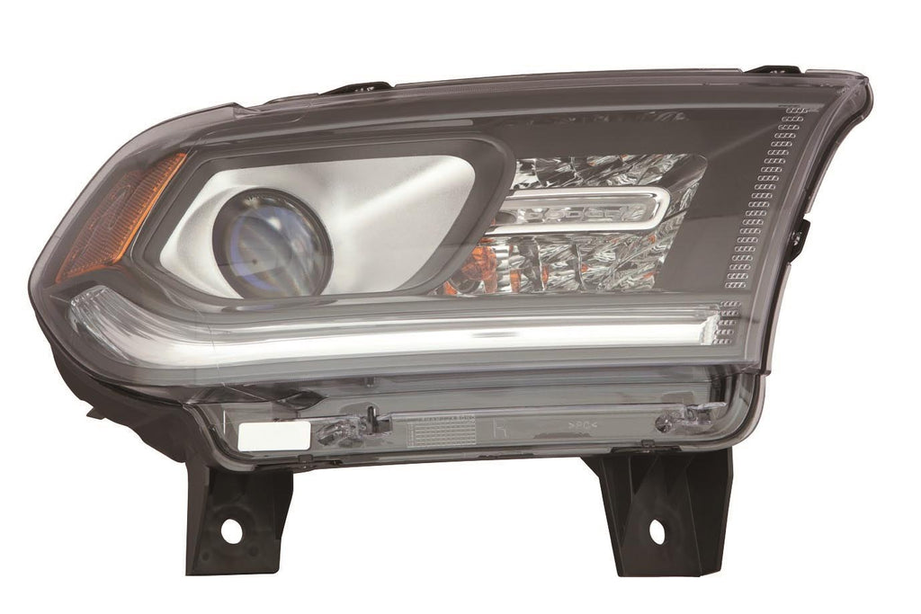 For Dodge Durango 2014 2015 Headlight Halogen w/ LED DRL BLACK Trim Passenger Side CAPA Certified 55112968AI CH2503304C