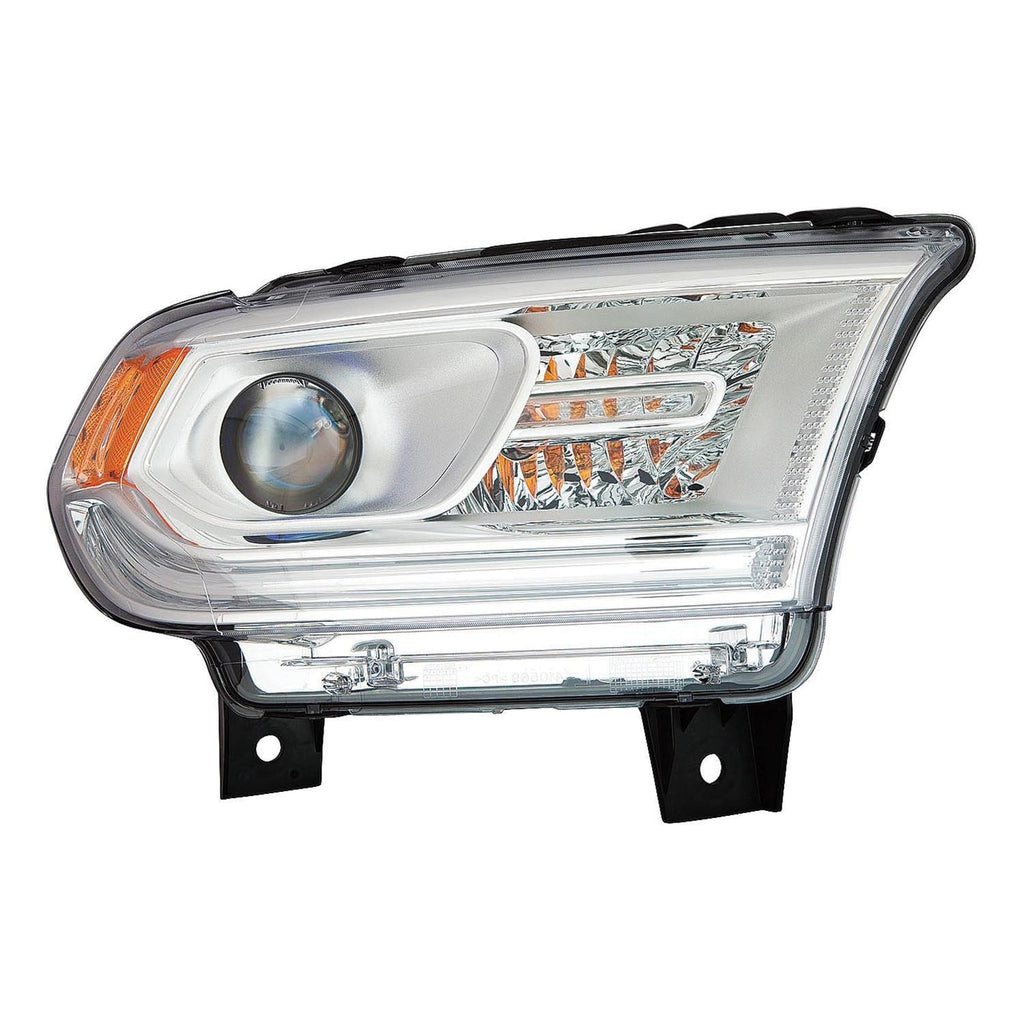 For Dodge Durango 2016 17 18 19 2020 Headlight Halogen w/o LED Lamp Chrome Trim w/o LOGO Passenger Side 68299136AE CH2503303