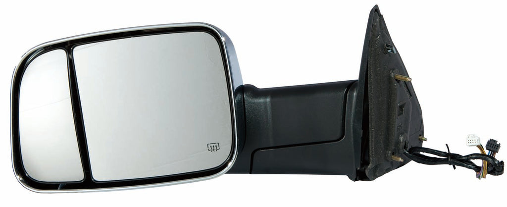For Dodge Ram Pickup 1500/ 2500/ 3500 2010 11 2012 Power Heated w/ Signal PDL MEM TOWING Pkg Mirror Driver Side (Chrome) 68033735AD CH1320320