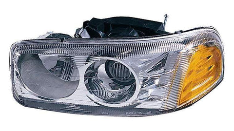 For GMC Yukon XL Denali 2001 02 03 04 05 2006/ Sierra C3 1999 00 01 2002/ Sierra Denali 1999 00 01 02 03 04 05 2006 Headlight Driver Side CAPA Certified 15218077 GM2502214C