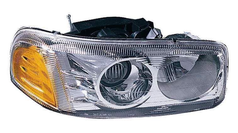 For GMC Yukon XL Denali 2001 02 03 04 05 2006/ Sierra C3 1999 00 01 2002/ Sierra Denali 1999 00 01 02 03 04 05 2006 Headlight Passenger Side CAPA Certified 15218078 GM2503214C