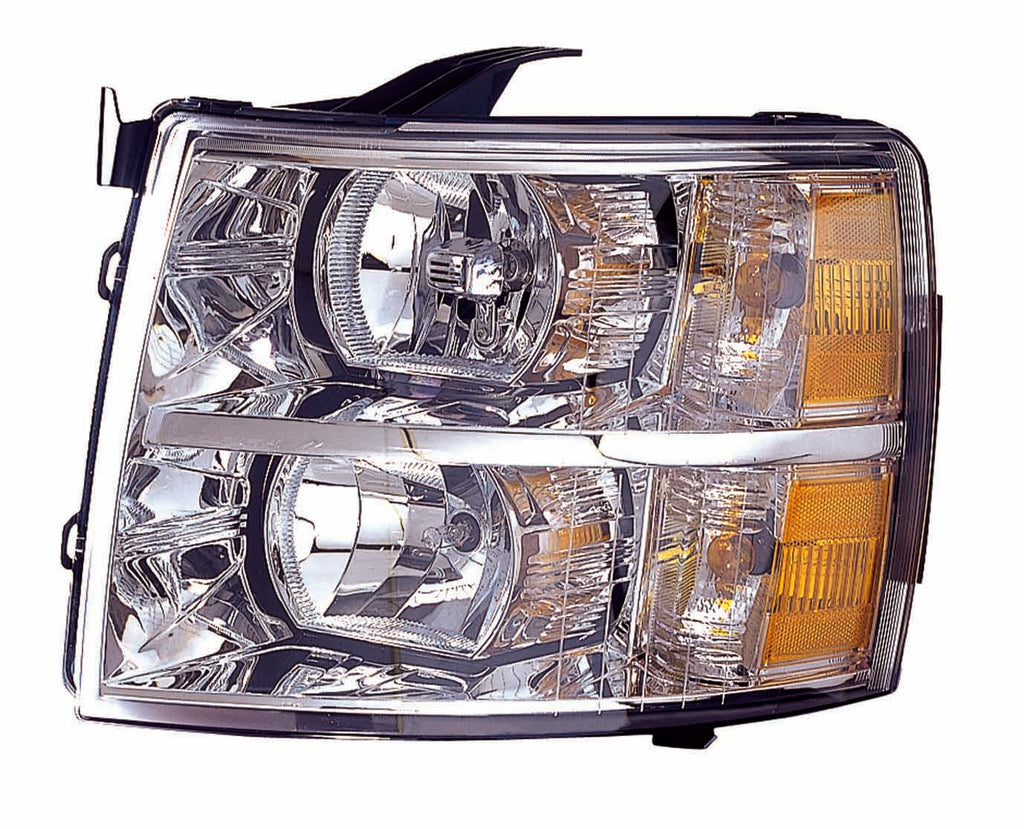 For Chevrolet Silverado 2007 08 09 10 11 12 2013(1500 Hybrid 2009 10 11 12 2013) Headlight Driver Side CAPA Certified 22853027 GM2502280C