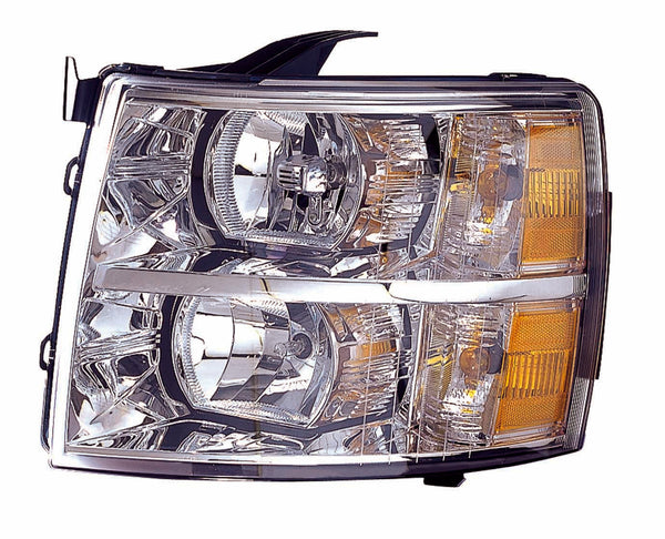 For Chevrolet Silverado 2007 08 09 10 11 12 2013(1500 Hybrid 2009 10 11 12 2013) Headlight Driver Side CAPA Certified 22853027 GM2502280C
