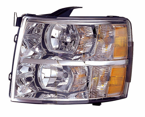 For Chevrolet Silverado 2007 08 09 10 11 12 2013(1500 Hybrid 2009 10 11 12 2013) Headlight Driver Side CAPA Certified 22853027 GM2502280C