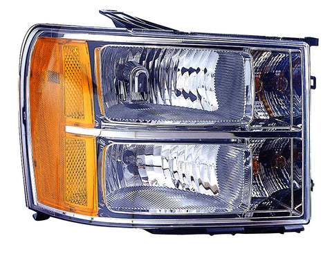 For GMC Sierra 1500/ 2500/ 3500 2007 08 09 10 11 12 2013/ Hybrid 1500 2009 10 11 12 2013 Headlight Passenger Side 22853030 GM2503283