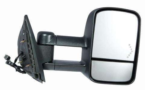 For Chevrolet/ GMC Silverado/ Sierra 2007 08 09 10 11 12 2013 TRAILER TOW Power Heated Mirror Passenger Side w/ DEPO SIGNAL LIGHT (Textured) 20862099 GM1321354