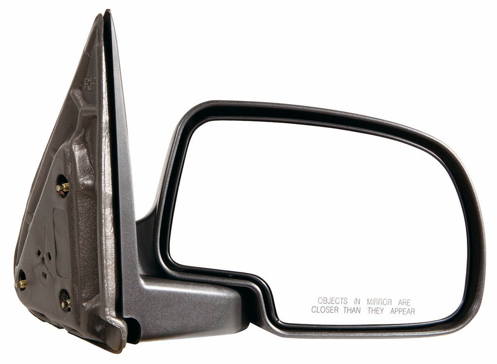 For Chevrolet/ GMC Silverado/ Sierra 1999-2007/ Tahoe 2002-2006/ Suburban 2000-2006/ GMC Yukon/ Yukon XL 2000-2006 Black Cover Manual Non-Heated Mirror Passenger Side (Chrome) 25876715-PFM GM1321208