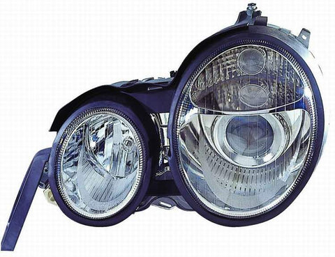 For Mercedes-Benz E Class 1996 97 98 1999 Headlight Projector Chrome PAIR  MB2505102