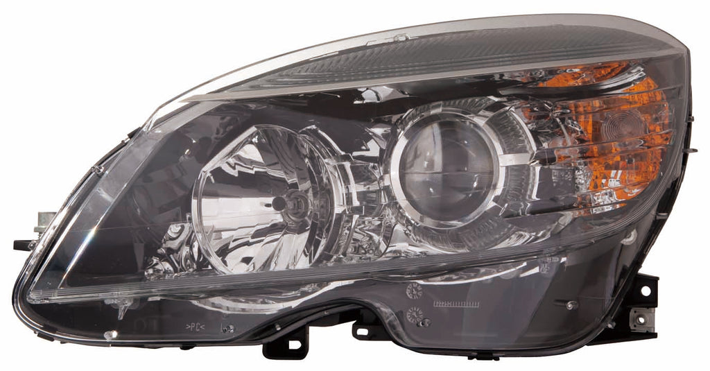 For Mercedes-Benz C Class 2/ 9/ 2007 08 09 10 2011 Headlight Halogen Black Driver Side 204 820 21 39 MB2502185