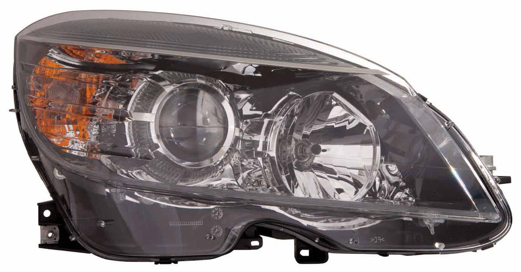 For Mercedes-Benz C Class 2/ 9/ 2007 08 09 10 2011 Headlight Halogen Black Passenger Side 204 820 22 39 MB2503185