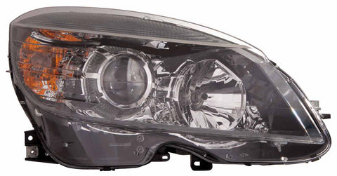 For Mercedes-Benz C Class 2/ 9/ 2007 08 09 10 2011 Headlight Halogen Black Passenger Side 204 820 22 39 MB2503185