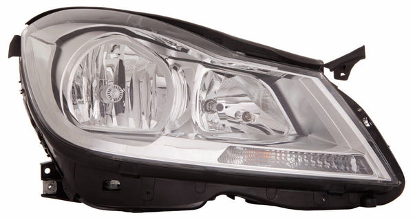 For Mercedes-Benz C Class Sedan 2012 13 2014 Headlight Halogen Chrome w/o Corner Light Passenger Side 204 820 54 59 MB2503187