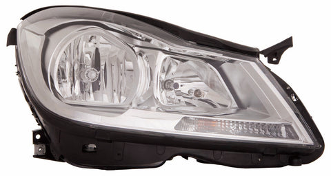 For Mercedes-Benz C Class Sedan 2012 13 2014 Headlight Halogen Chrome w/o Corner Light Passenger Side 204 820 54 59 MB2503187
