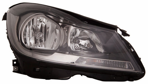For Mercedes-Benz C Class Coupe 2012 13 14 2015 Headlight Halogen BLACK w/o Corner Light Passenger Side 204 820 00 39 MB2503186