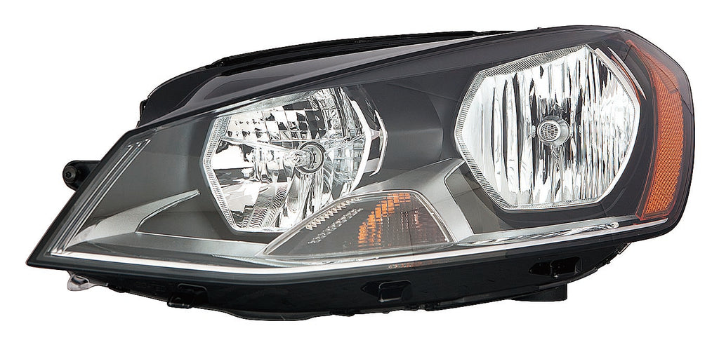 For Volkswagen e-Golf 2015 16 17 18 19 2020/ Golf/ GTI 2015 TO 6/ 29/ 2014 Headlight Halogen Driver Side CAPA Certified 5G0 941 005 C VW2502158C