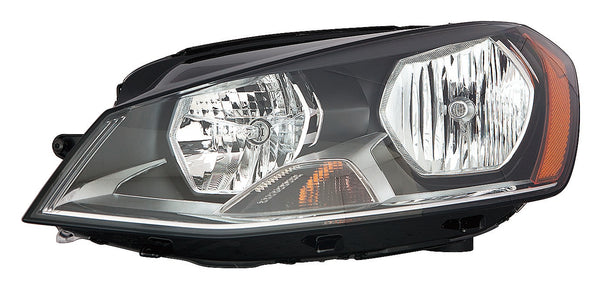 For Volkswagen e-Golf 2015 16 17 18 19 2020/ Golf/ GTI 2015 TO 6/ 29/ 2014 Headlight Halogen Driver Side CAPA Certified 5G0 941 005 C VW2502158C