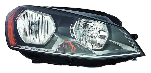 For Volkswagen e-Golf 2015 16 17 18 19 2020/ Golf/ GTI 2015 TO 6/ 29/ 2014 Headlight Halogen Passenger Side CAPA Certified 5G0 941 006 C VW2503158C