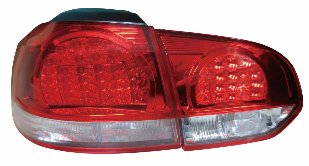 For Volkswagen Golf 2010 11 2012 Tail Light LED RED/ WHITE LENS SET  VW2811107