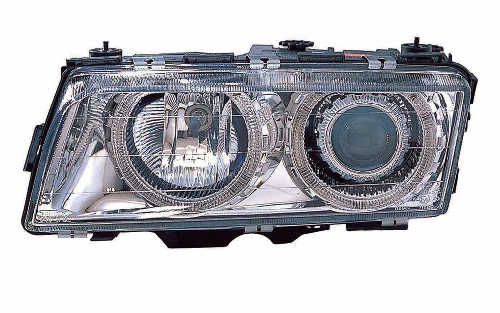 For BMW 7 (7-40I,7-40IL) 1995 96 97 1998 Headlight XENON Projector Chrome w/ ANGEL EYES PAIR  BM2505101