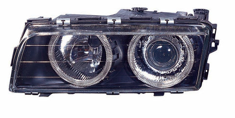 For BMW 7 (7-40I,7-40IL) 1995 96 97 1998 Headlight XENON Projector Black w/ ANGEL EYES PAIR  BM2505106