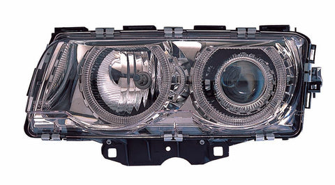 For BMW 7 Series 1999 00 2001 Headlight XENON Projector Chrome w/ ANGEL EYES PAIR  BM2505103