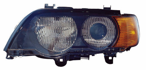 For BMW X-5 2000 01 02 2003 Headlight w/o CONTROL w/ HID BULB YELLOW TURN INDICATOR Driver Side 63 12 6 930 233 BM2518108