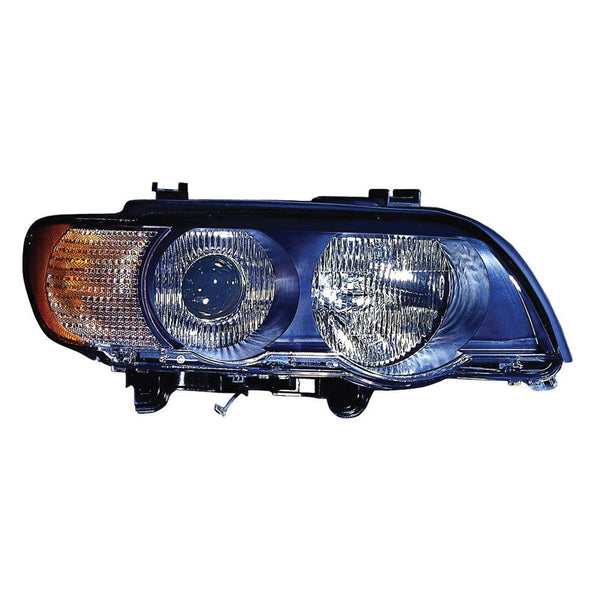 For BMW X-5 2000 01 02 2003 Headlight w/o CONTROL ,w/ HID BULB WHITE TURN INDICATOR Passenger Side 63 12 6 930 240 BM2519109